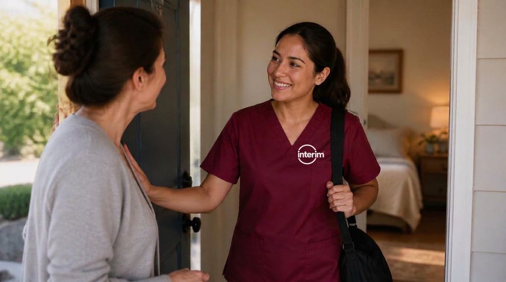 Care Professional providing respite relief to a family caregiver experiencing burnout.