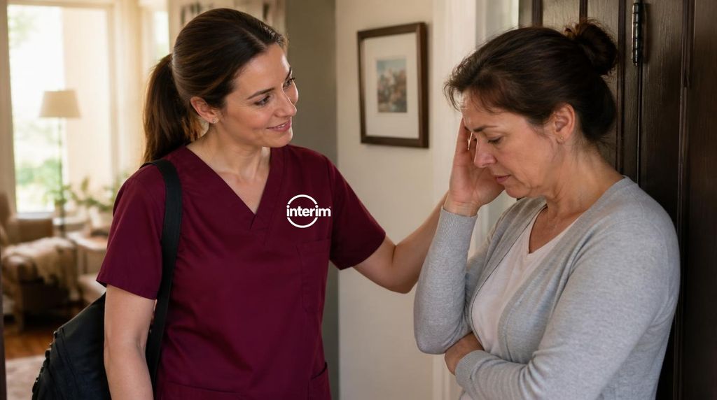 Care Professional providing respite relief to a family caregiver.