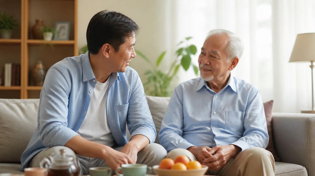 Family experiencing hospice's comfort-focused care philosophy at home.